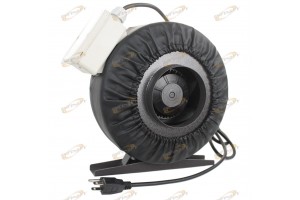 4" Inline 190CFM Hydroponics Duct Tube Exhaust Fan Blower 120V W/ Leather Sleeve